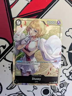 One Piece TCG Stussy Alternative Art Card OP07-085 Super Rare - Image 1