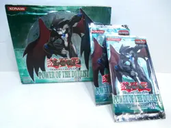 YUGIOH 1st EDINION POWER of the DUELIST *EMPTY* BOOSTER BOX & 2 PACK WRAPPERS - Image 1