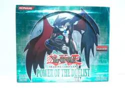 YUGIOH 1st EDINION POWER of the DUELIST *EMPTY* BOOSTER BOX & 2 PACK WRAPPERS - Image 3