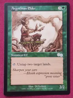 Magic The Gathering URZA'S SAGA ARGOTHIAN ELDER green card MTG - Image 1