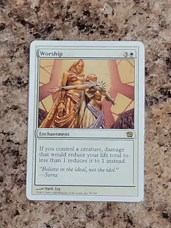 Worship Magic mtg Light Play, English 9th Edition - Image 2