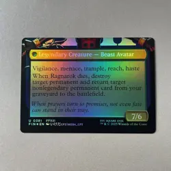 Magic the Gathering Final Fantasy #381 Fang Fearless l'Cie Bordeless Foil - Image 2