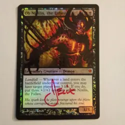 Magic The Gathering - 1x Signed Foil Altered Ob Nixilis, the Fallen - Zendikar - Image 1