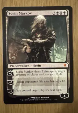 MTG Sorin Markov Zendikar Regular NM - Image 1