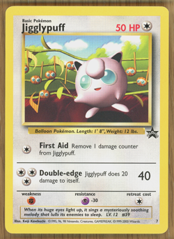 Jigglypuff - #7 ~ 2000 WOTC Black Star Promo ~ Slight Play!! - Image 1