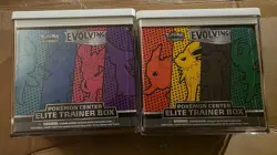 Pokemon Center Elite Trainer Box Evolving Skies set of 2 w/ cases - Image 1