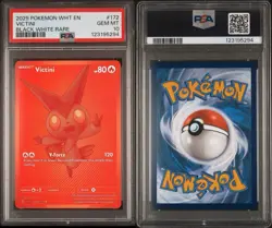 2025 POKEMON ENGLISH WHITE FLARE 172 VICTINI GEM MINT PSA 10 - Image 3