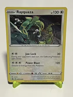 Pokemon Rayquaza SWSH029 Sword & Shield Black Star Promo Holo NM Condition - Image 1