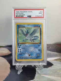 Pokemon Card 1st Edition Articuno - Fossil Set No. 17/62 - PSA 9 MINT -Non Holo - Image 1