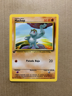 1st Edition SPANISH Machop 52/102 Base Set - Common Pokemon Card - NM/Mint - Image 1