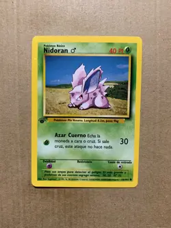 1st Edition SPANISH Nidoran 55/102 Base Set - Common Pokemon Card - NM/Mint - Image 1