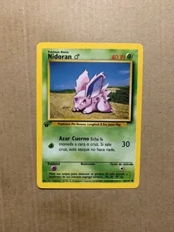1st Edition SPANISH Nidoran 55/102 Base Set - Common Pokemon Card - NM/Mint - Image 1