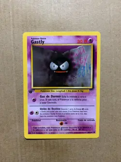 1st Edition SPANISH Gastly 50/102 Base Set - Common Pokemon Card - NM/Mint - Image 1
