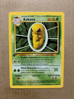 1st Edition SPANISH Kakuna 33/102 Base Set - Uncommon Pokemon Card - NM/Mint - Image 1
