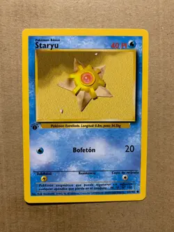1st Edition SPANISH Staryu 65/102 Base Set - Common Pokemon Card - NM/Mint - Image 1