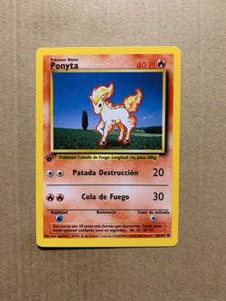 1st Edition SPANISH Ponyta 60/102 Base Set - Common Pokemon Card - NM/Mint - Image 1