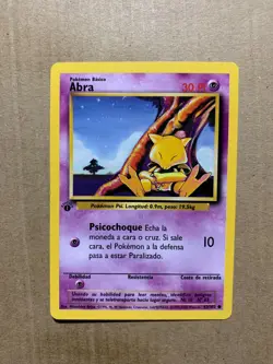 1st Edition SPANISH Abra 43/102 Base Set - Common Pokemon Card - NM/Mint - Image 1