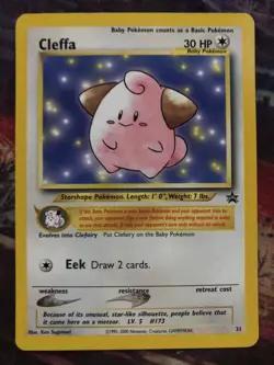 Cleffa Black Star Promo 31 WOTC Wizards Mint Pokemon Card 1999 - Image 1