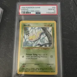 Pokemon Card 1999-2000 Base Set Weedle 69/102 4th Print PSA 10 Gem Mint-TCG-WOTC - Image 1