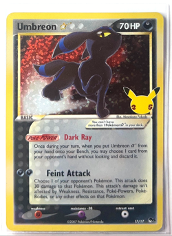 PRISTINE Umbreon Gold Star 17/17 Celebrations Holo Pokemon Card 2021 FREE SHIP - Image 1