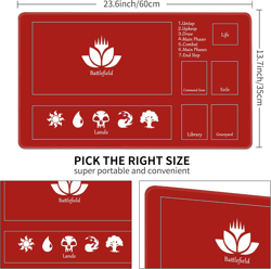 MTG Playmat Stitched with Magic Zone Non-Slip Rubber Backing Printing Commander - Image 2