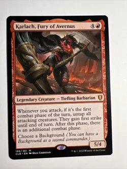 MTG Karlach, Fury of Avernus 186/361 M CLB - NM - Image 1