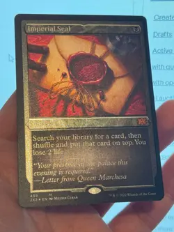 1X ETCHED FOIL Imperial Seal MINT MTG Magic 2X2 Double Masters Commander CEDH - Image 3