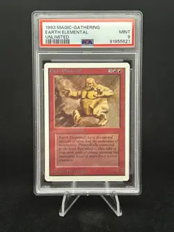 EARTH ELEMENTAL Unlimited 1993 Magic The Gathering MTG Uncommon 🔥PSA 9 MINT🔥 - Image 1