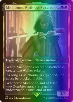 MTG Michonne, Ruthless Survivor (146/1540) Secret Lair Drop Series LP FOIL - Image 1