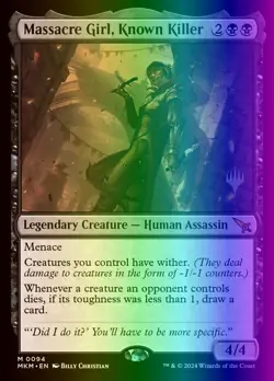 MTG Massacre Girl, Known Killer (94p/184) Murders at Karlov Manor Promos LP FOIL - Image 1