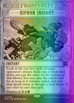 MTG Magic the Gathering Siphon Insight (54/87) Breaking News NM FOIL - Image 1