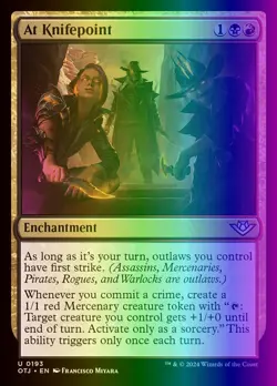 MTG At Knifepoint (193/441) Outlaws of Thunder Junction LP FOIL - Image 1