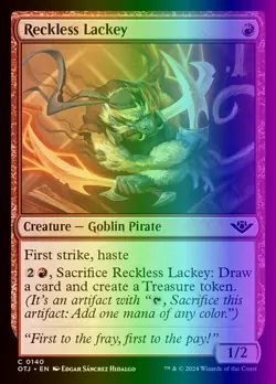 MTG Reckless Lackey (140/441) Outlaws of Thunder Junction NM FOIL - Image 1