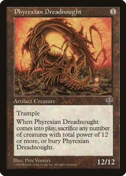 MTG Magic the Gathering Phyrexian Dreadnought (315/351) Mirage LP - Image 1