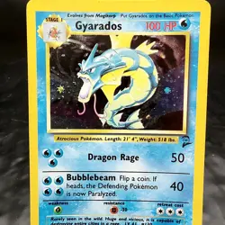 Gyarados Holo Rare 7/130 Base Set 2 WOTC Pokemon Card Vintage 1999 MP - Image 1