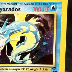 Gyarados Holo Rare 7/130 Base Set 2 WOTC Pokemon Card Vintage 1999 MP - Image 2