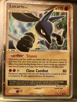 Pokemon 2007 TCG Lucario LV X Promo DP12 Promos Holo (Random tape,no rips there) - Image 1