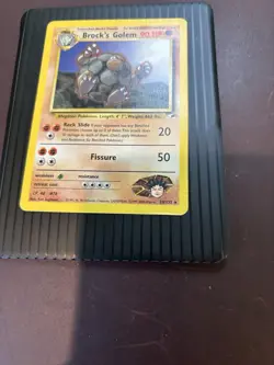 Pokemon TCG Brock's Golem Unlimited Non Holo Rare Card 20/132 WOTC Gym Heroes MP - Image 3