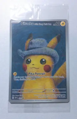Pokemon Card - Pikachu with Grey Felt Hat VAN GOGH PIKACHU Promo 085 SEALED - Image 1