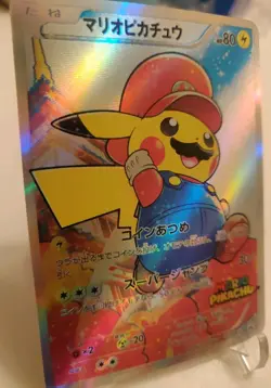 *Custom-made*High Quality, 2card Set Mario&Luigi Pikachu Set,"Display-cards" - Image 3