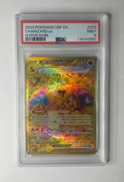 PSA 9 Charizard ex 228/197 Obsidian Flames Hyper Rare 2023 Pokemon - Image 1