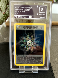 Pokemon Team Rocket 1st Edition - Rainbow Energy 17/82 - Holo - Grade 8. - Image 1