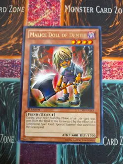 Yu-Gi-Oh! TCG Malice Doll of Demise LCYW-EN163 Rare 1st Edition Near Mint - Image 1