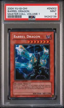 2004 Yu-Gi-Oh! Barrel Dragon MC1-EN002 Secret Rare PSA 9 - Image 1