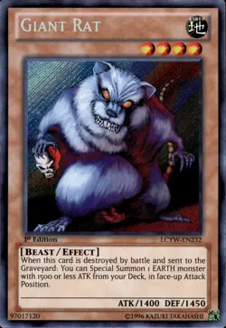 Giant Rat - Secret Rare 1st Edition LCYW-EN232 - NM - YuGiOh - Image 1