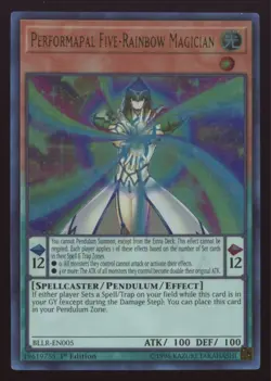 Yu-Gi-Oh! Performapal Five-Rainbow Magician #BLLR-EN005 1st Edition Ultra Rare - Image 1
