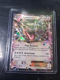 Rayquaza EX Pokemon Card XY69 Shiny Holo Rare Trading Card Game - Image 1