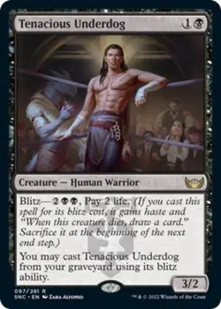 Tenacious Underdog -Foil Light Play MTG Streets of New Capenna - Image 1
