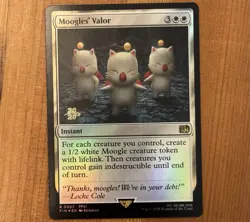 Moogles’ Valor [Prerelease] R 0027, NM+ Stamped Promo, MTG Final Fantasy VI, FIN - Image 3