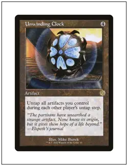 1x Unwinding Clock, Retro Frame, Brothers War, Magic MTG NM - Image 1